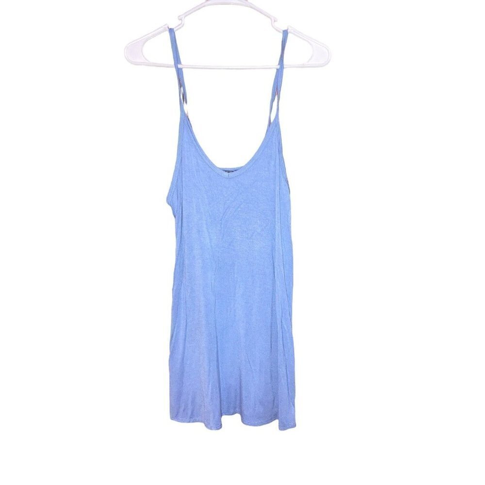 𝅺SHOP Basic Small Baby Blue Spaghetti Strap Tank Top